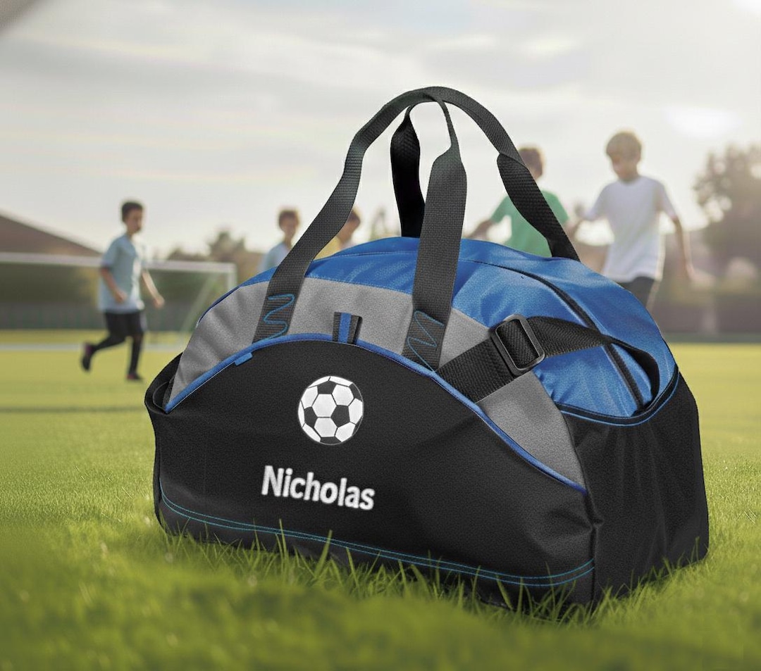 Personalized Kids Soccer Duffel Bag, Duffle Gym Bag, School PE