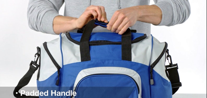 Personalized Duffel Bag, Duffle Gym Bag, School PE, Quality Bag, Workout, Sports, Athlete Gift, Embroidered with Name or Text of Your Choice image 6