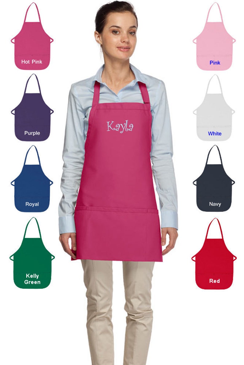 Personalized Apron Embroidered Name Custom Apron Quality Etsy
