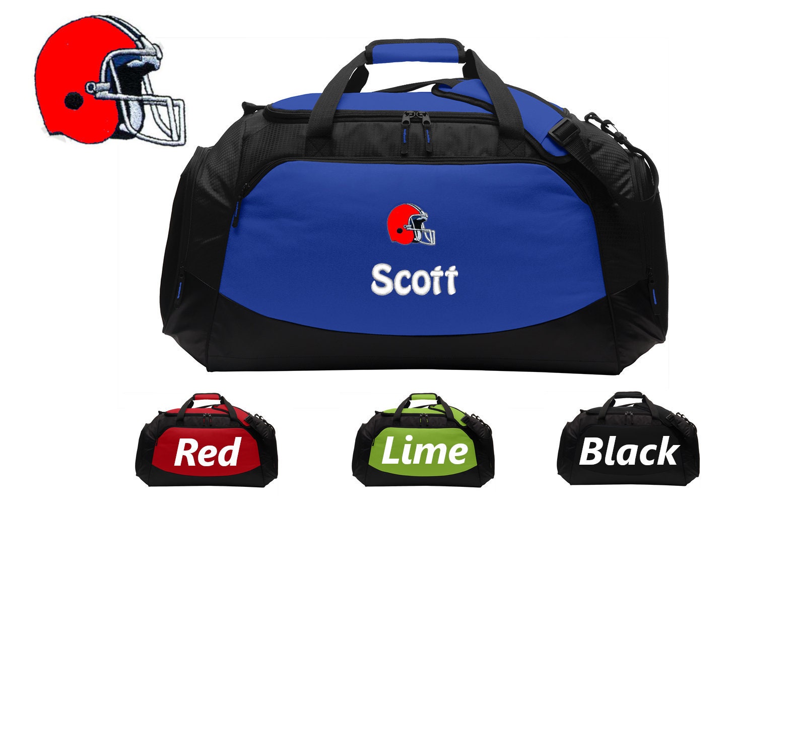Personalized Large Canvas Football Duffel Bag Gym Bag School Etsy