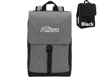 Personalized Rucksack Backpack, Embroidered Monogrammed Custom Name, College Gift, Student Gift, Custom Backpack, Retro Backpack