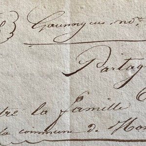 1839 Antique French Handwritten Legal Document, 13 pg Rare Parchment Ephemera, 19C Manuscript, Calligraphy Art Script, Scrapbook,Photo Props