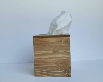 Tissue box cover, Stained tissue box, Wooden Tissue Cover, Natural Tissue Box, Stain Kleenex box cover,Office decor, Bathroom decor, Wood