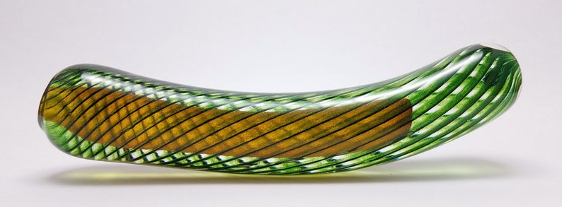 Glass Dildo - Emerald Topaz Glass Dildo - Emerald Topaz