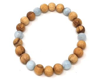 Palo Santo Bracelet: Aquamarine -Harmony-