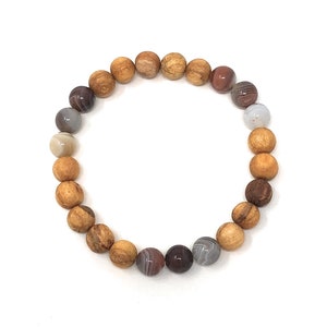 Bransoletka Palo Santo: Agat Botswany 333