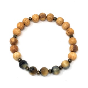 Palo Santo Bracelet: Yellow Tiger&#39;s Eye -Wanderlust-