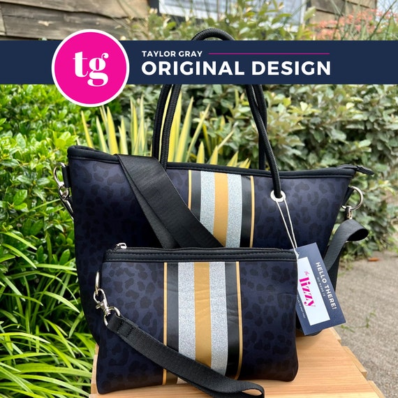 Neoprene Tote Neoprene Mini Purse Zipper Purse Vinyl Stripe Pocket Wristlet Washable Neoprene Wristlet Crossbody Purse Etsy Ireland