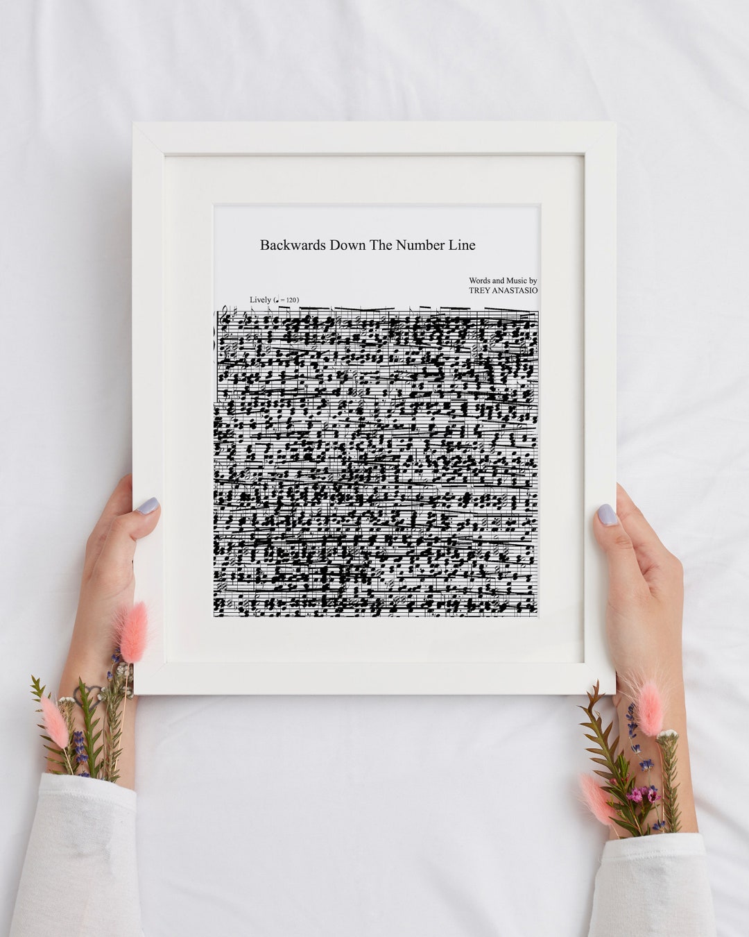 Backwards Down the Number Line by Phish, DIY, Song Lyric Wall Art