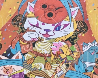 Cat's Pawer!! (Set of 6 Postcards)