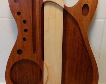 Guitar Valet Tray CNC File - SVG & C2D for Carbide Create, Guitar Pick Holder, Musician Gift