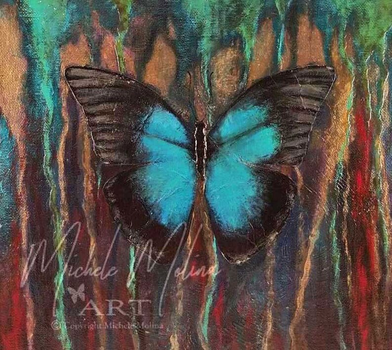 Reminisce Butterfly, Butterfly Print Wall Art Butterfly Wall Decor Original Butterfly Art, Butterfly Painting Print, nature, wildlife beauty image 1