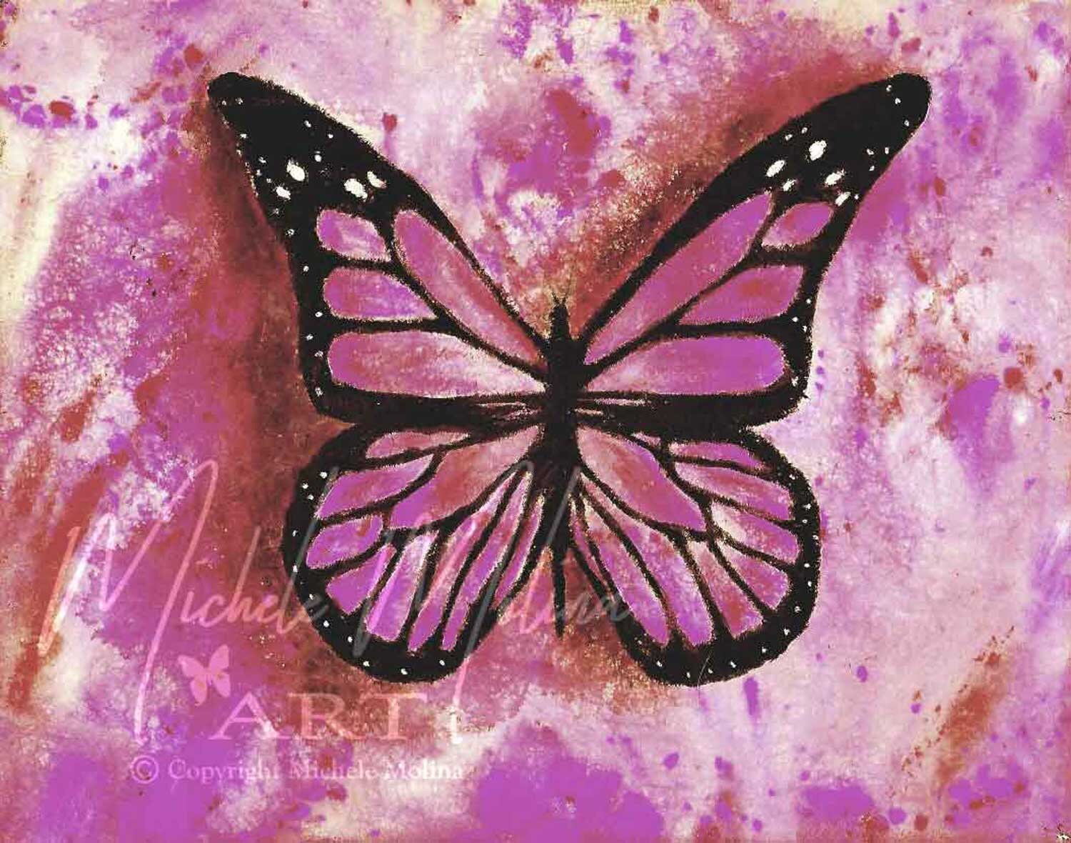 Pink Butterfly Print Wall Art Butterfly Wall Decor Original Butterfly Art Butterfly Painting Print Nature Wildlife Beauty Free Butterfly Etsy Canada