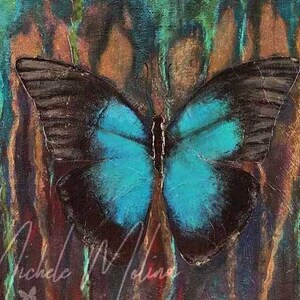 Reminisce Butterfly, Butterfly Print Wall Art Butterfly Wall Decor Original Butterfly Art, Butterfly Painting Print, nature, wildlife beauty Turquoise/Black
