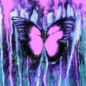 Reminisce Butterfly, Butterfly Print Wall Art Butterfly Wall Decor Original Butterfly Art, Butterfly Painting Print, nature, wildlife beauty Pink/Purple