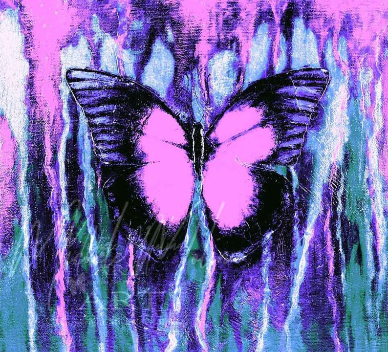 Reminisce Butterfly, Butterfly Print Wall Art Butterfly Wall Decor Original Butterfly Art, Butterfly Painting Print, nature, wildlife beauty Pink/Purple