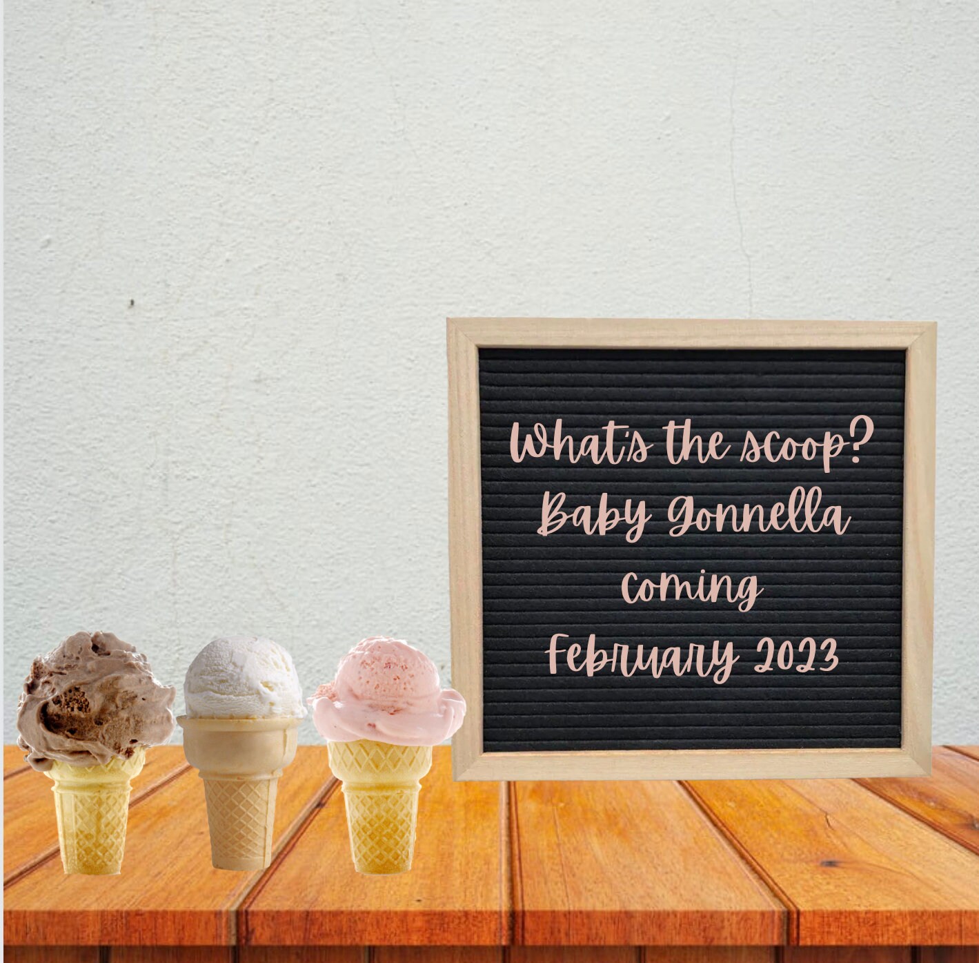Whats the Scoop Ice Cream Pregnancy Announcement Digital Social Media