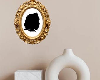 digital download custom silhouette portrait gift for mom dad grandparent