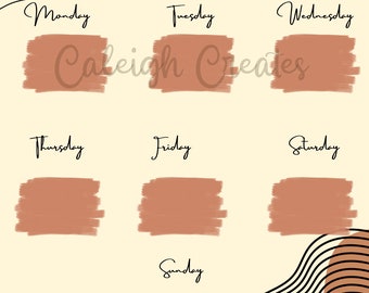 Weekly cleaning schedule digital download