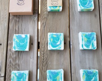 April Showers Soap (handmade, cold process, palm-free, small batch, large size)