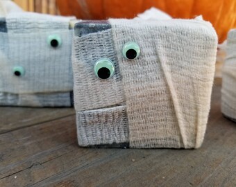 Halloween Mummy Soap (handmade, cold process, palm-free, small batch, large size)