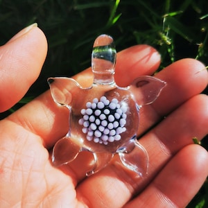 Usher Glass Turtle Pendant, Glass Pendant, Heady Glass, Blown Glass