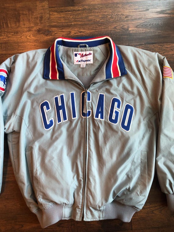 majestic マジェスティック MLB シカゴカブス スタジャン グラコン Authentic Vintage Majestic Chicago Cubs MLB Baseball RARE Jacket