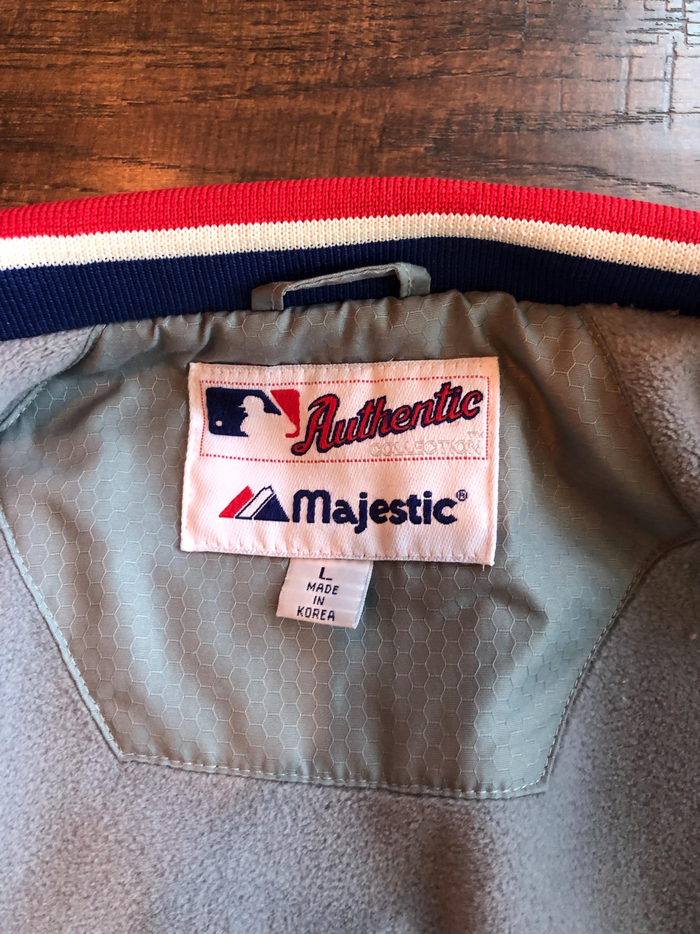 Veste Vintage En Cuir Daim Chicago Cubs - Taille 2XL, Occasion Très Bon état
