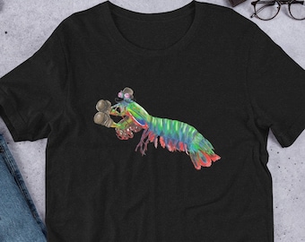 Mantis Shrimp Unisex t-shirt | Old timey boxer mantis shrimp