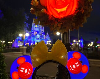Pumpkin Mouse light up interchangeable rechargeable ears