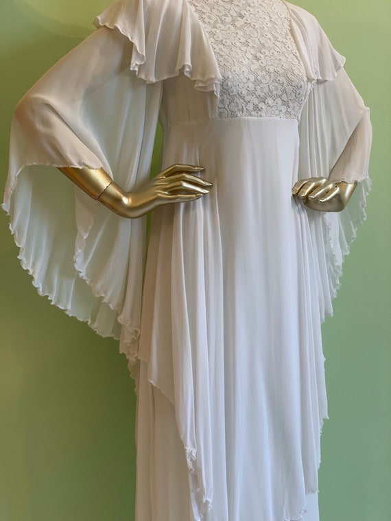 Vintage silk chiffon 70s dress