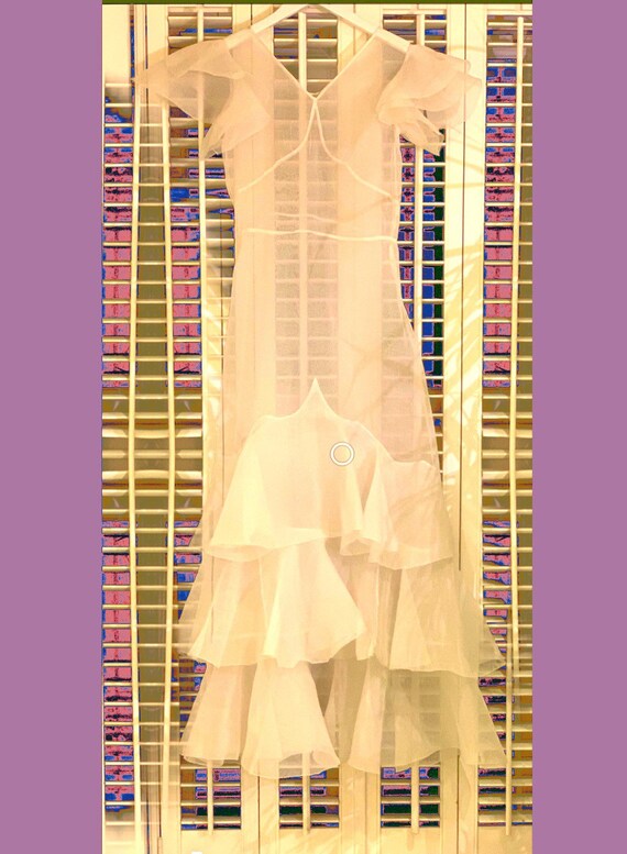 1930s sheer white dress