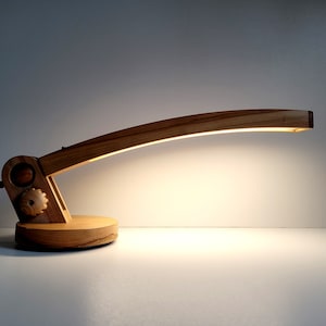 Table LED Lamp, Wooden Reading Lamp, Wood lamp, Desk Light, Nightlight