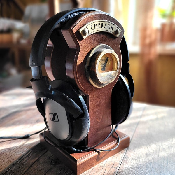 подставка для наушников стимпанк дерево