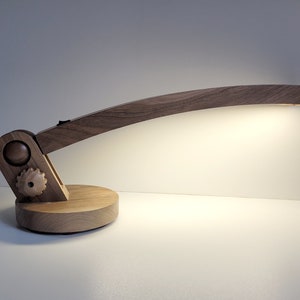 Table LED Lamp black walnut wood , Wooden Reading Lamp, Wood lamp, Desk Light, Nightlight