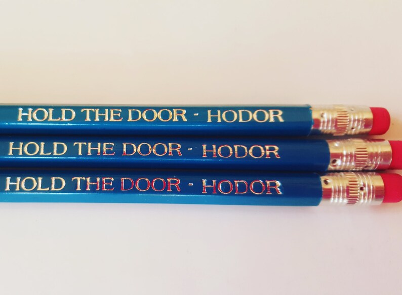 Hodor Game of Thrones Pencils Lord Winterfell John Snow quotes for birthdaygraduation OOAK