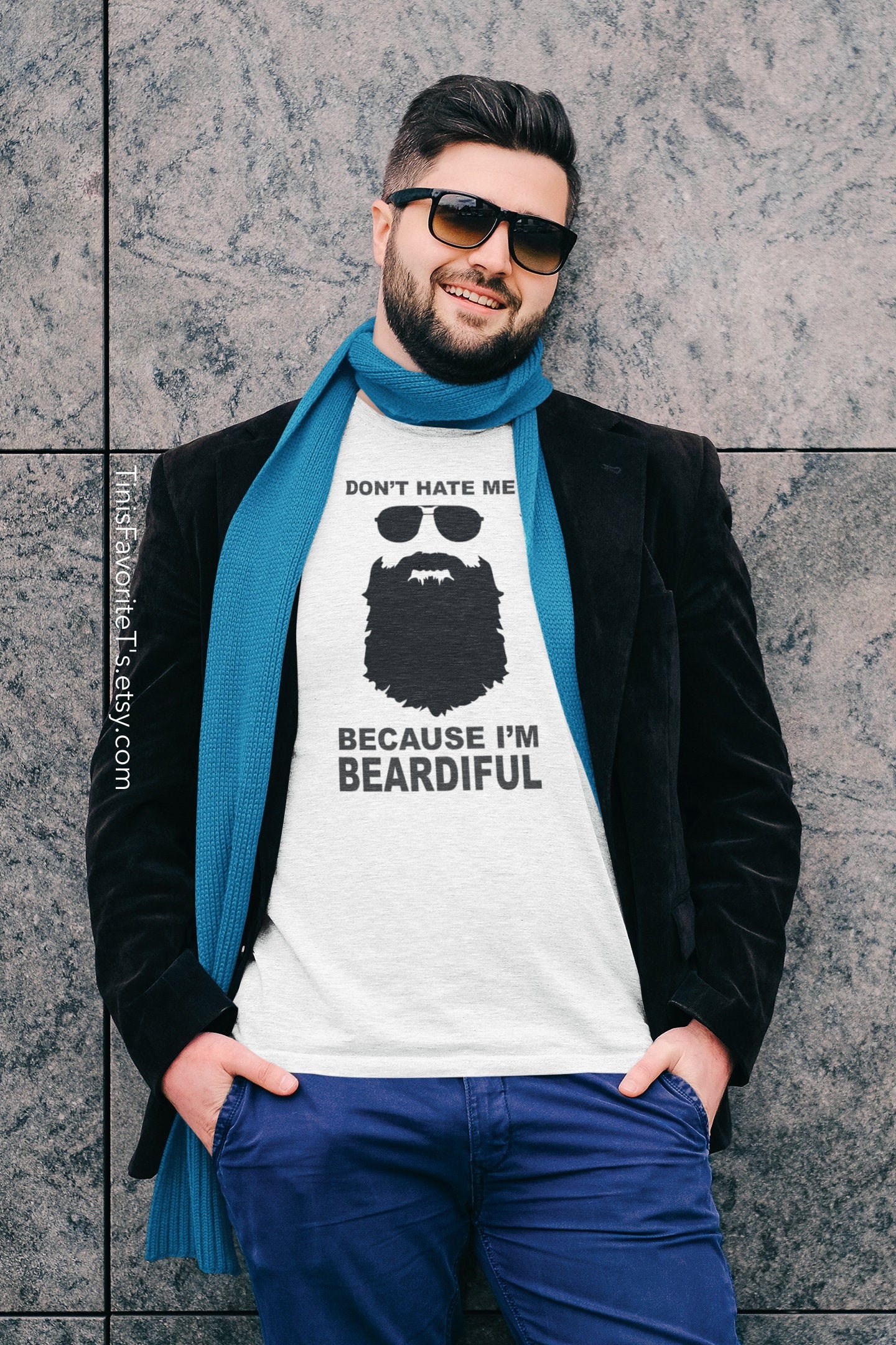 HUSKY CUT Don't Hate me because I'm BEARDIFUL Sizes up to 6XL…