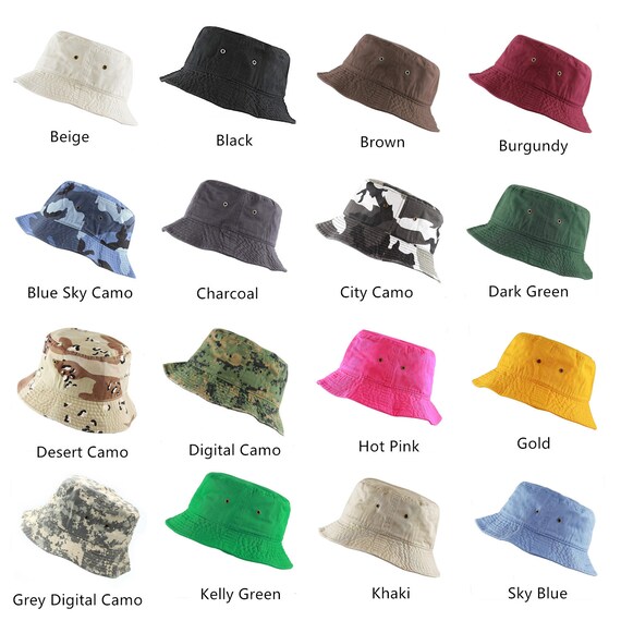 Newhattan Bucket Hats Solid Colors 