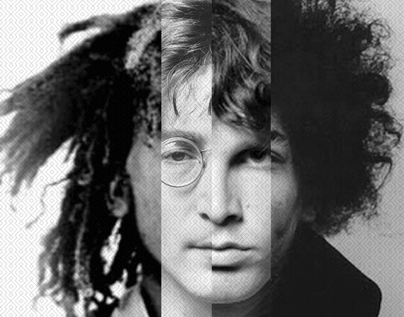 Muro di John Lennon Jim Morrison Jimi Hendrix marley | Etsy