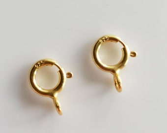18K gold plated sterling silver  clasp,extra thick plating, Spring clasp, Clasp pendant, Bracelet Clasp, Necklace making, jewelry diy clasp