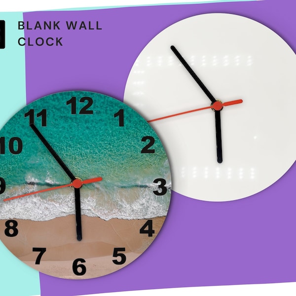 Sublimation Wall Clock Blank  MDF Silent Clock Custom Home Decor Diy by INNOSUB USA