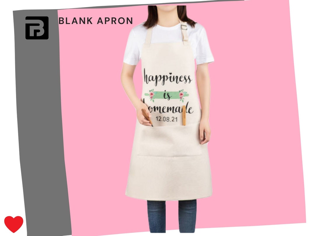 Sublimation Bib Apron Blank Kitchen Aprons With Pockets Unisex Cooking
