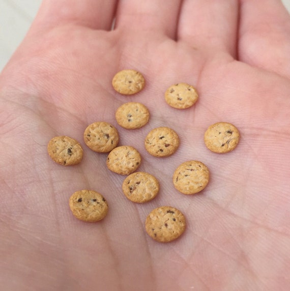 DOLLHOUSE MINIATURES BOX OF CHOCOLATE CHIP COOKIES GIFT FOOD BAKERY