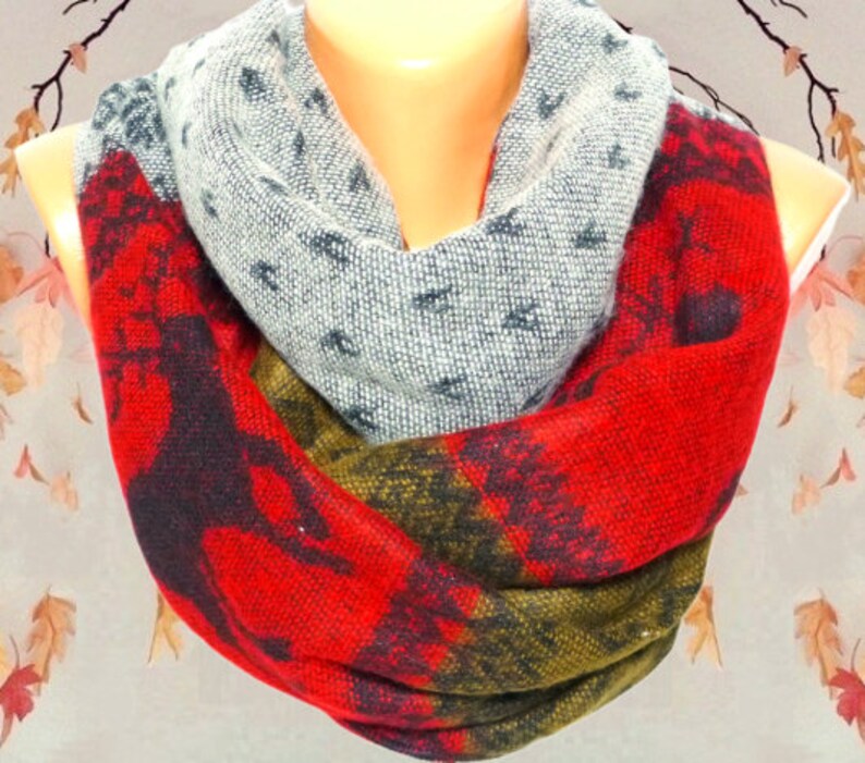 Womens Blanket Scarf Wool Blanket Shawl Deer and Snowflake Etsy