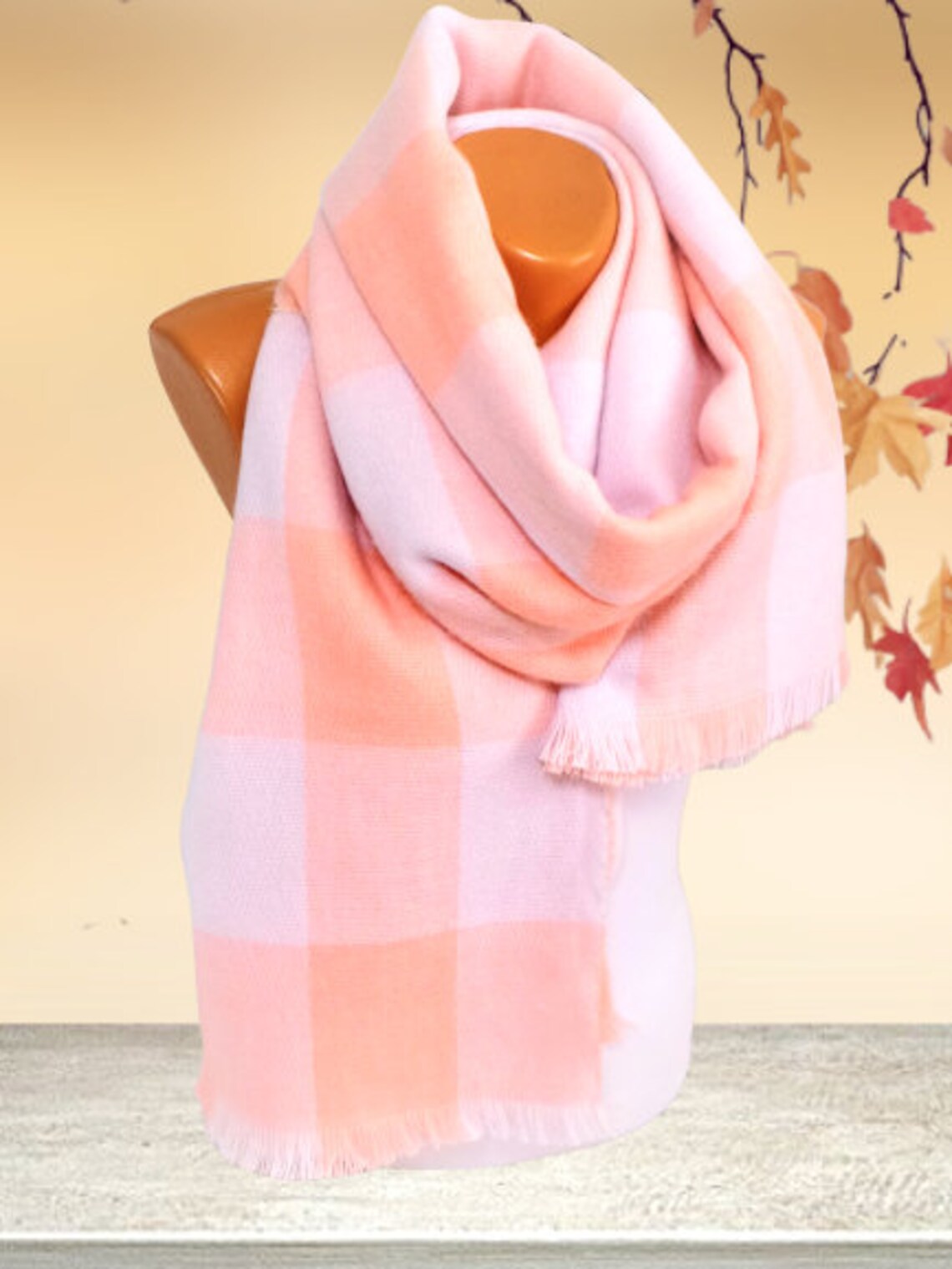 Blanket Scarf Plaid Wool Blanket Scarf Winter Scarf Blanket Etsy