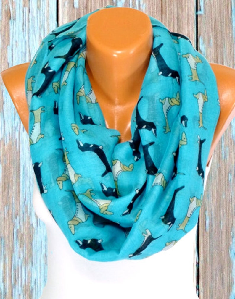Blue Scarf Shawl Scarves Dog Scarf Dog Printed Scarf Etsy