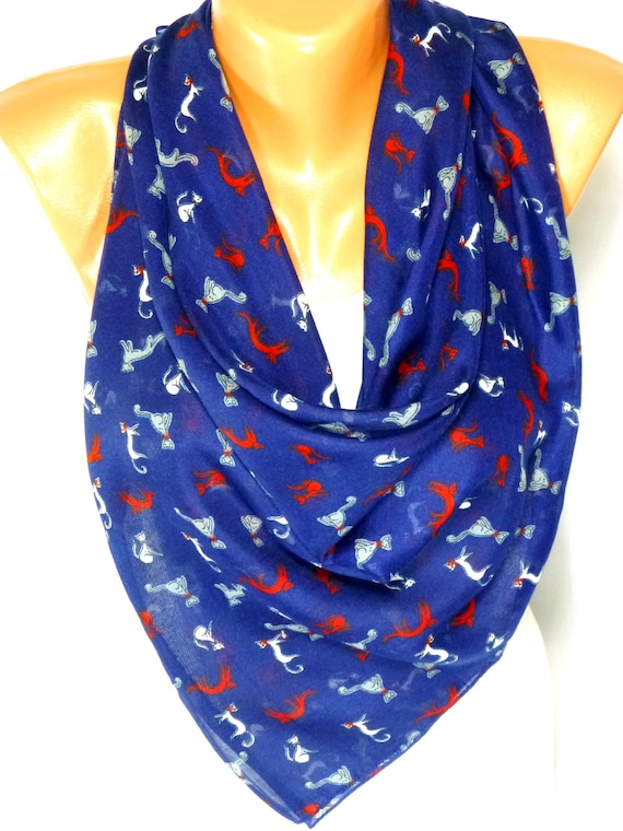CAT Print Pattern Scarf Stole