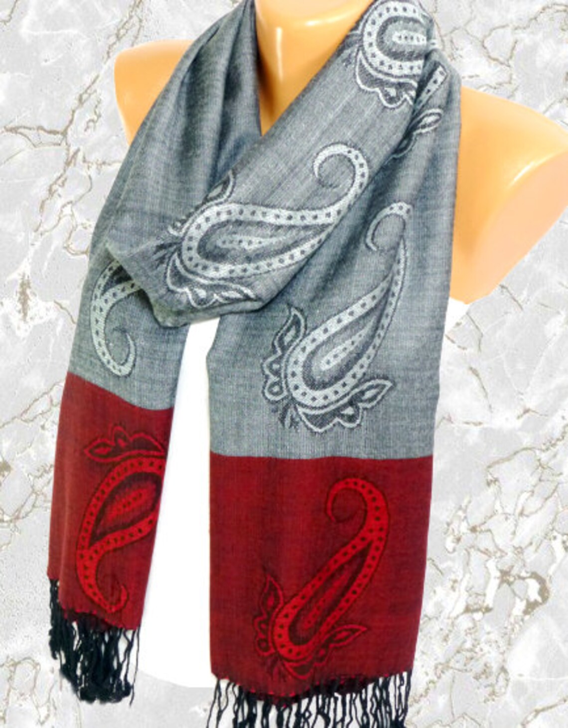 Scarf Shawl Wrap Mens Pashmina Scarf Pashmina Scarves Etsy UK