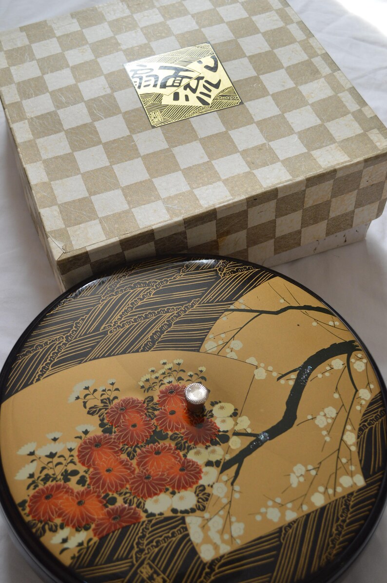 Vintage Japanese Lacquer Serving Tray with Cover Made In Etsy