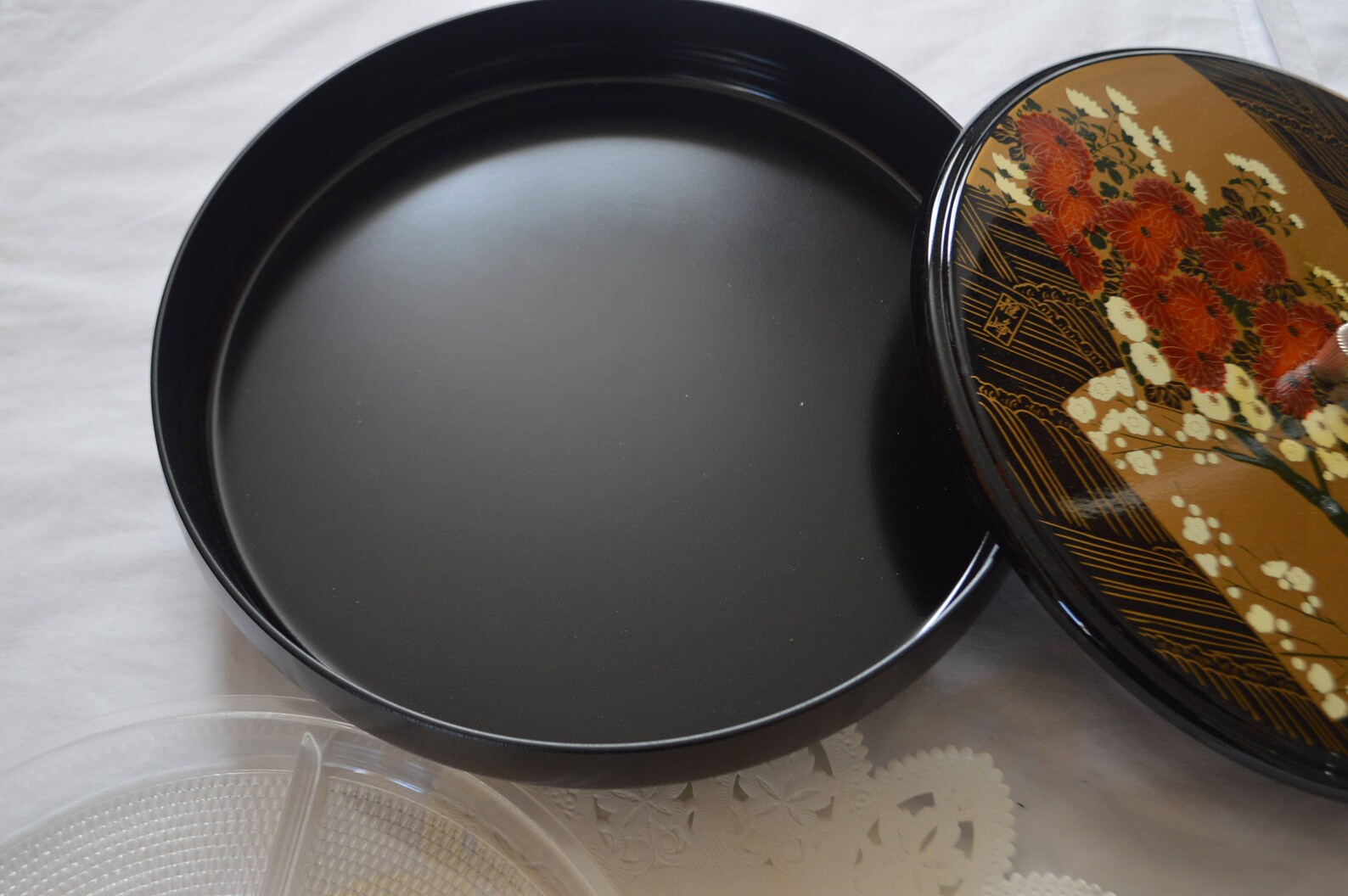 Vintage Japanese Lacquer Serving Tray With Cover Made in Etsy